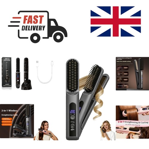Cordless heated hair - 2-in-1,