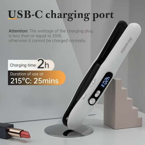 Cordless hair straightener - hair, +
