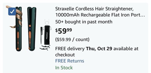 Cordless hair straightener - cordless,