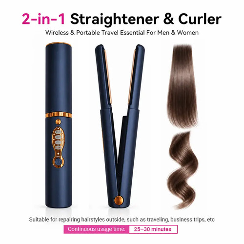 Cordless hair straightener and - straightener,